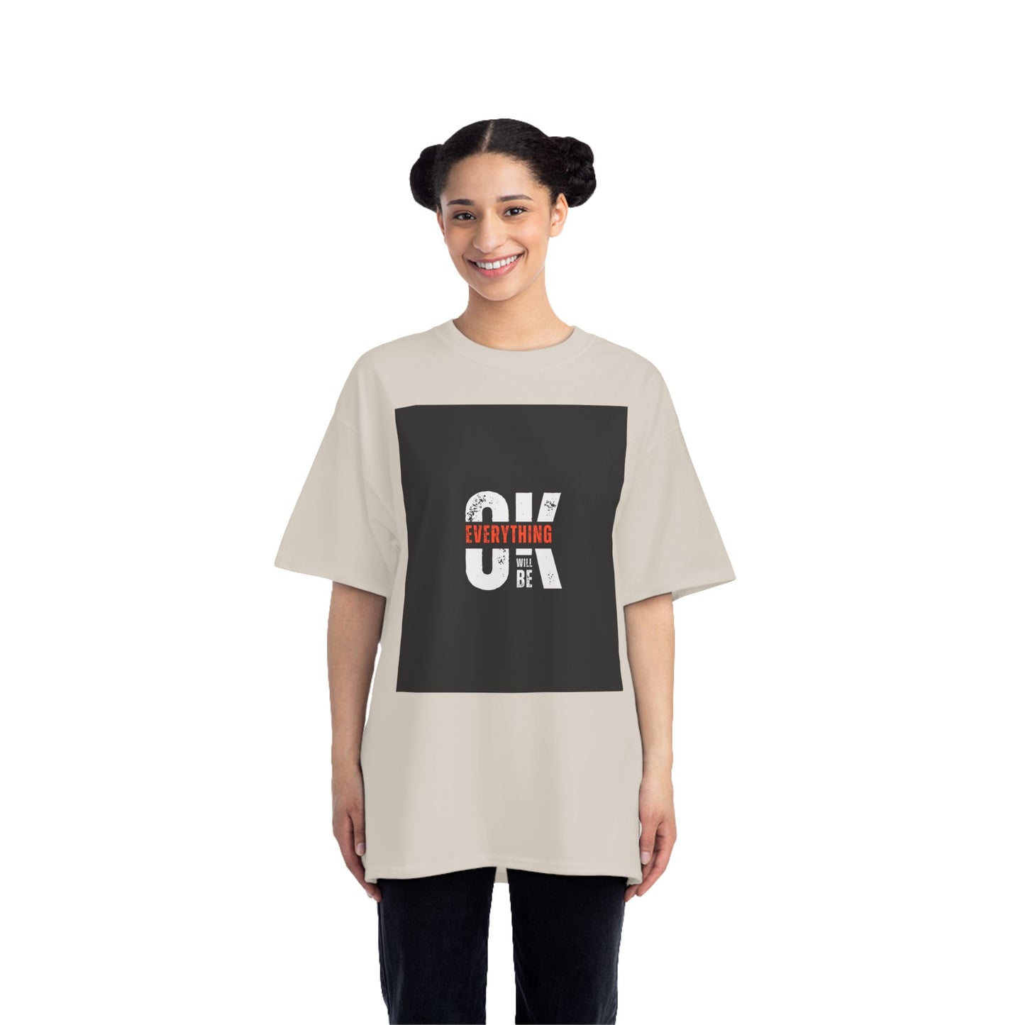 Everything Will Be OK Short-Sleeve T-Shirt - Positive Vibe Apparel for Casual Days, Motivational Gift, Self-Care Reminder, Everyday Comfort