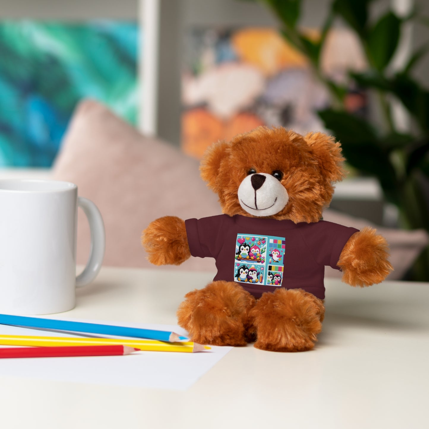 Cute Stuffed Animal with Custom Tee - Perfect Gift for Kids!