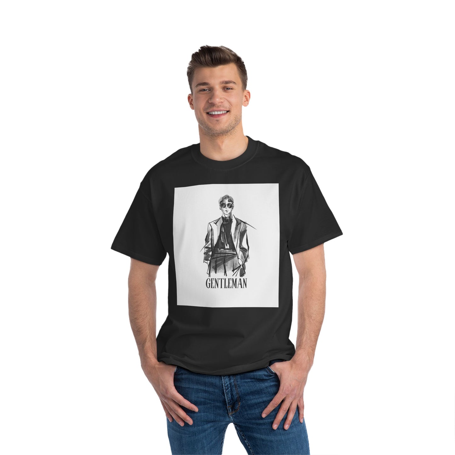 T-Shirt Gentleman Graphic Short-Sleeve