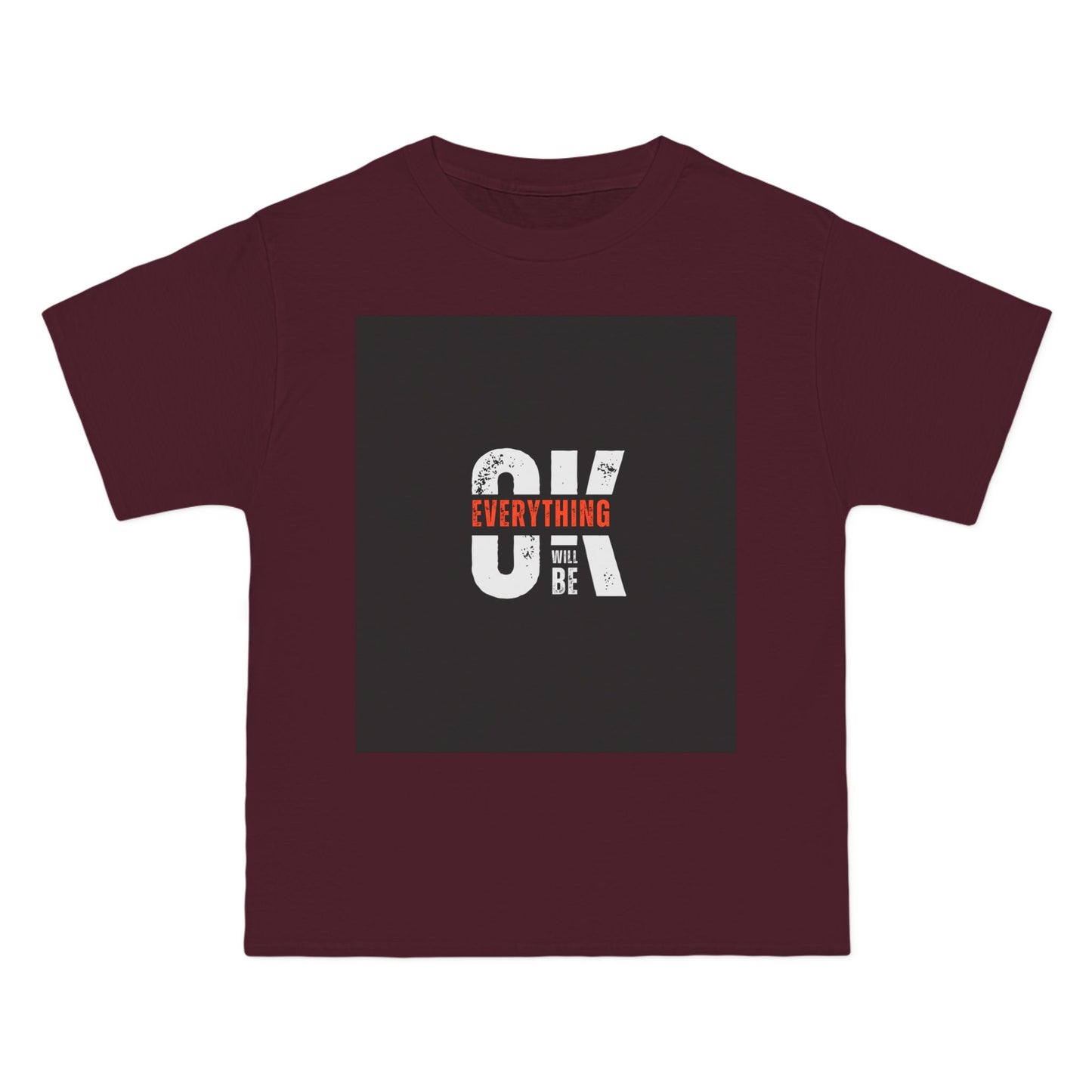 Everything Will Be OK Short-Sleeve T-Shirt - Positive Vibe Apparel for Casual Days, Motivational Gift, Self-Care Reminder, Everyday Comfort