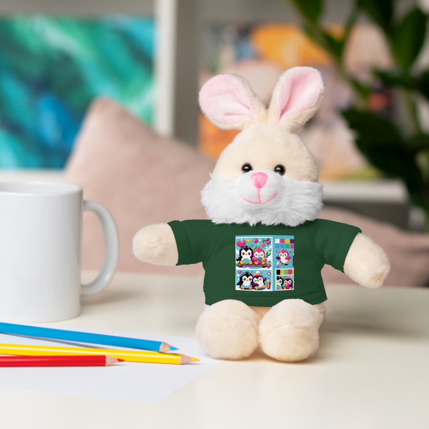 Cute Stuffed Animal with Custom Tee - Perfect Gift for Kids!