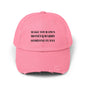 Unisex Distressed Cap - Make Your Own Money & Marry Someone Funny