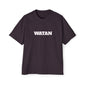 Men's Heavy Oversized Tee with Artistic Mosque Design - Casual Streetwear for Art Lovers