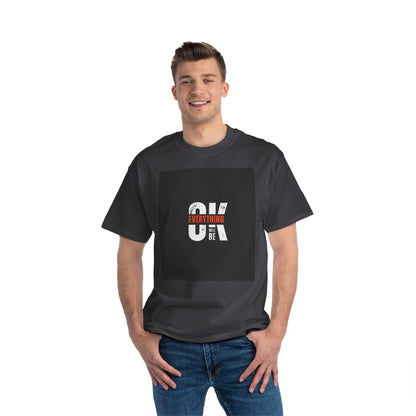 Everything Will Be OK Short-Sleeve T-Shirt - Positive Vibe Apparel for Casual Days, Motivational Gift, Self-Care Reminder, Everyday Comfort