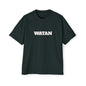 Men's Heavy Oversized Tee with Artistic Mosque Design - Casual Streetwear for Art Lovers