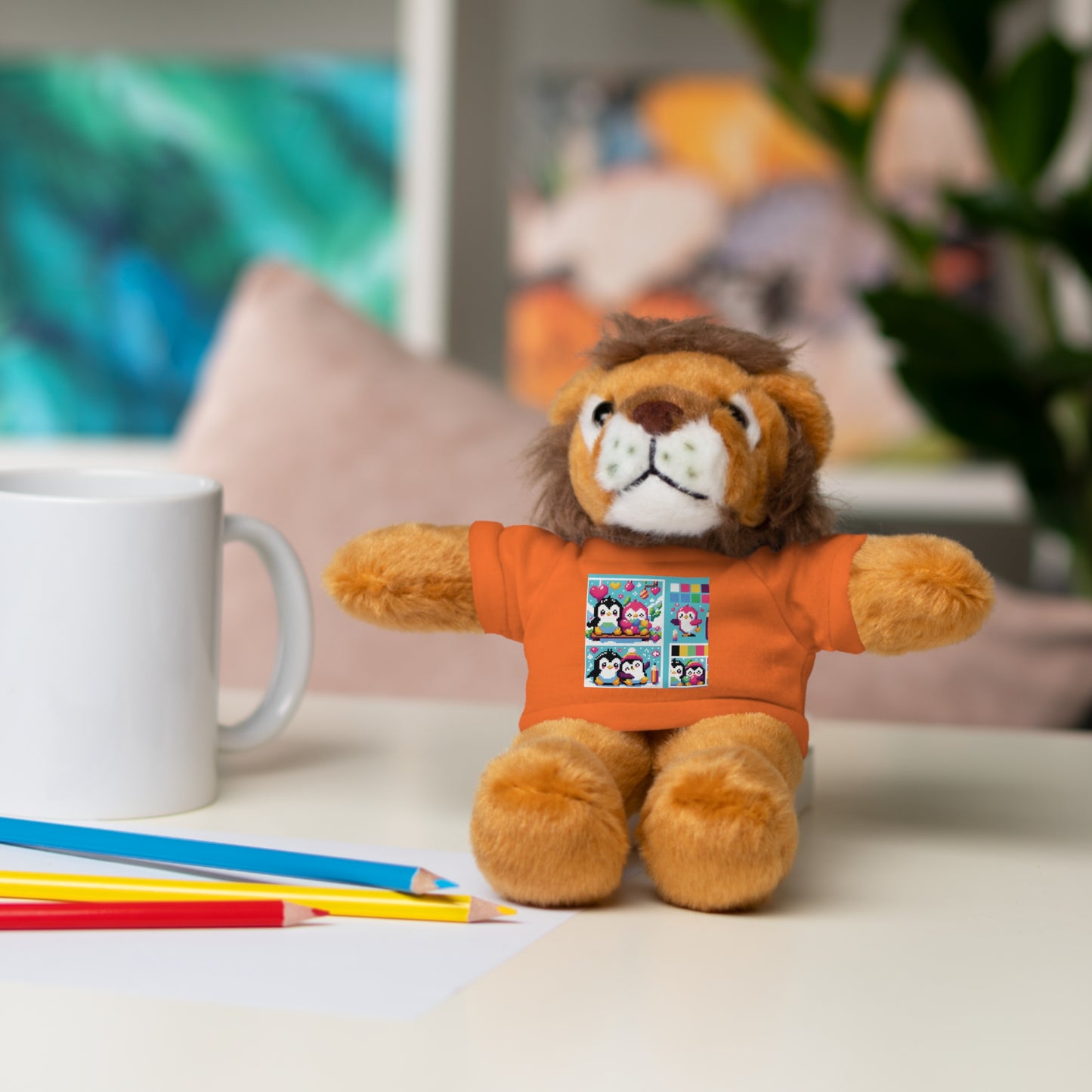 Cute Stuffed Animal with Custom Tee - Perfect Gift for Kids!