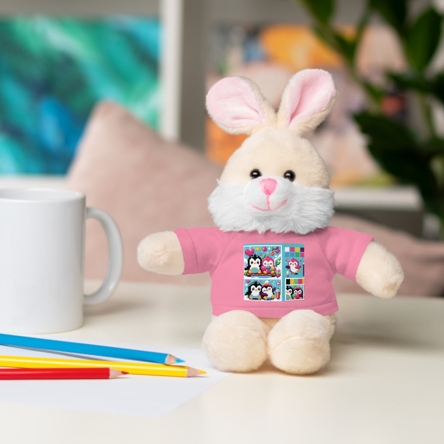 Cute Stuffed Animal with Custom Tee - Perfect Gift for Kids!
