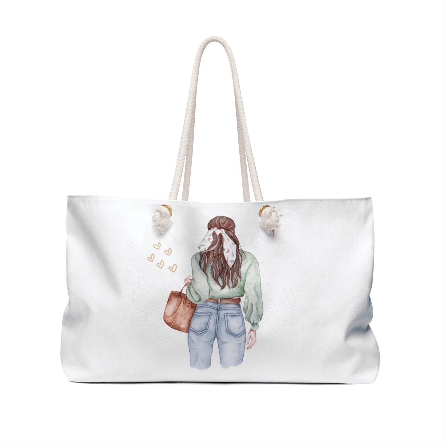 Chic Weekender Bag with Heart Design - Perfect for Travel & Everyday Use