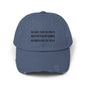 Unisex Distressed Cap - Make Your Own Money & Marry Someone Funny