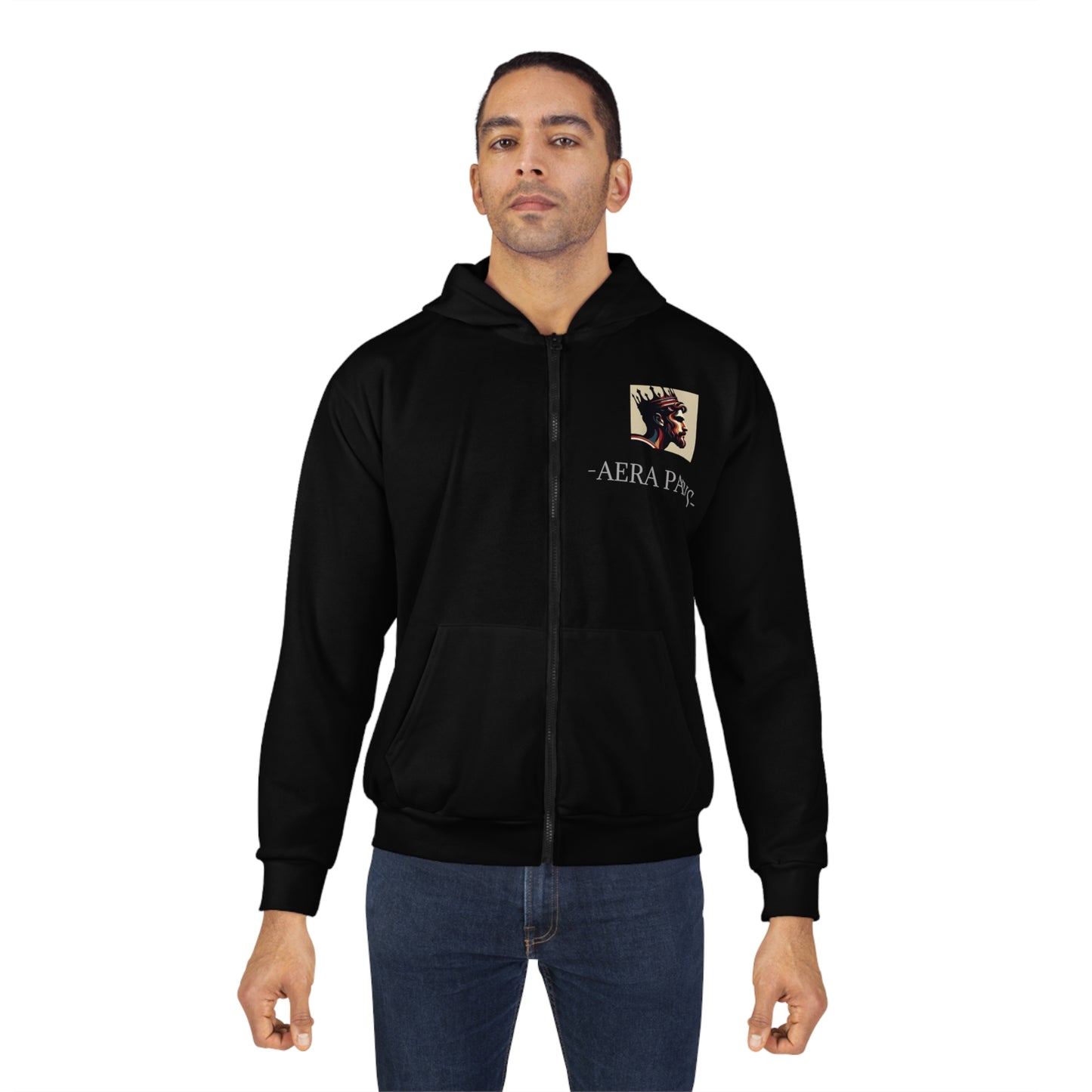Unisex Zip Hoodie - AERA PARIS Design, Comfortable Streetwear for All Seasons