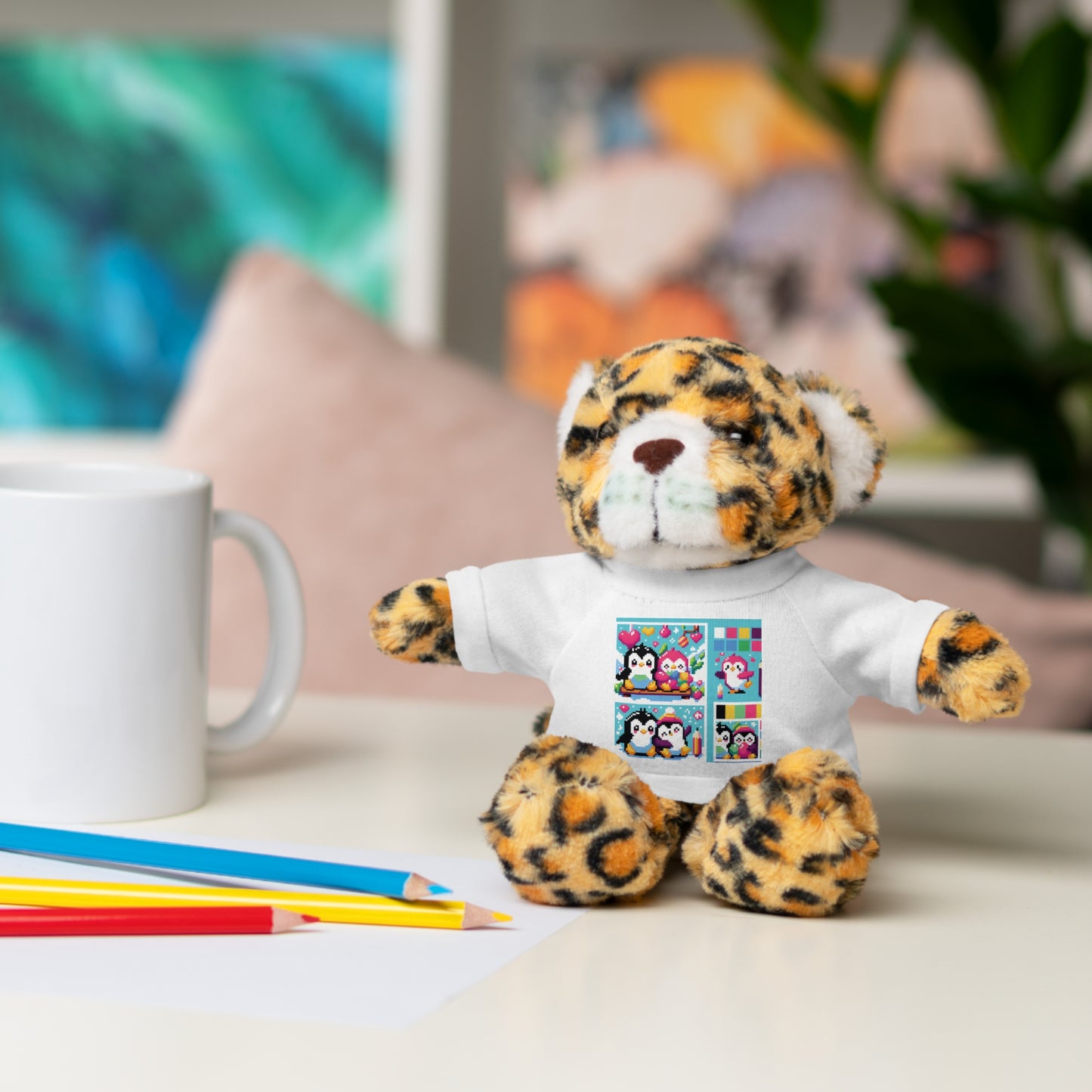 Cute Stuffed Animal with Custom Tee - Perfect Gift for Kids!