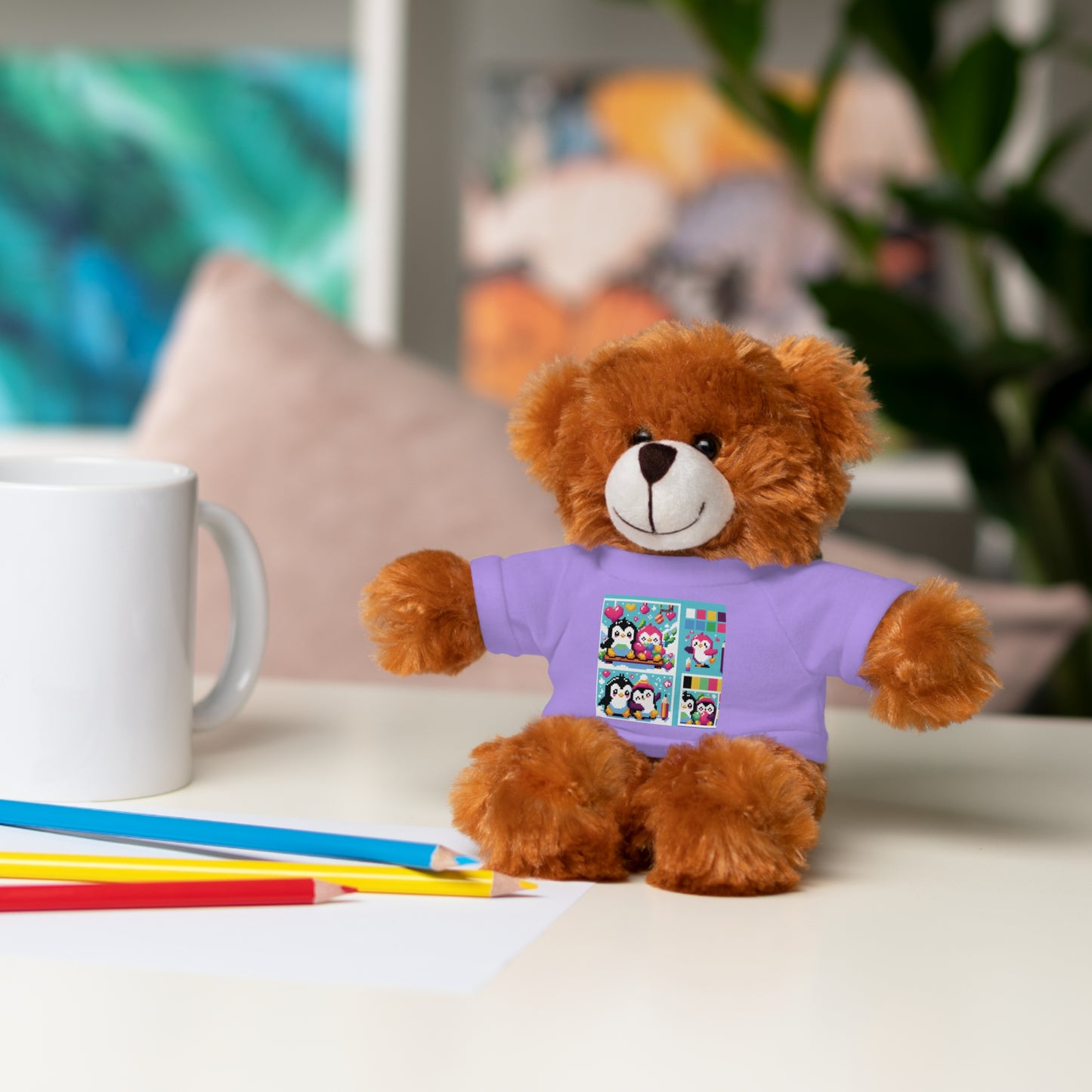 Cute Stuffed Animal with Custom Tee - Perfect Gift for Kids!