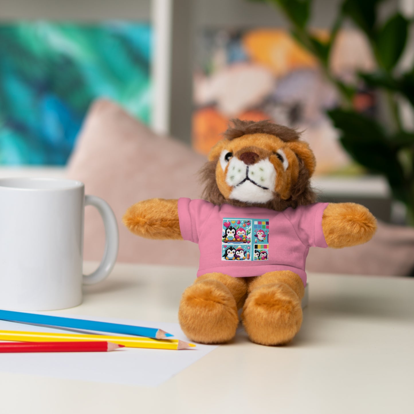 Cute Stuffed Animal with Custom Tee - Perfect Gift for Kids!