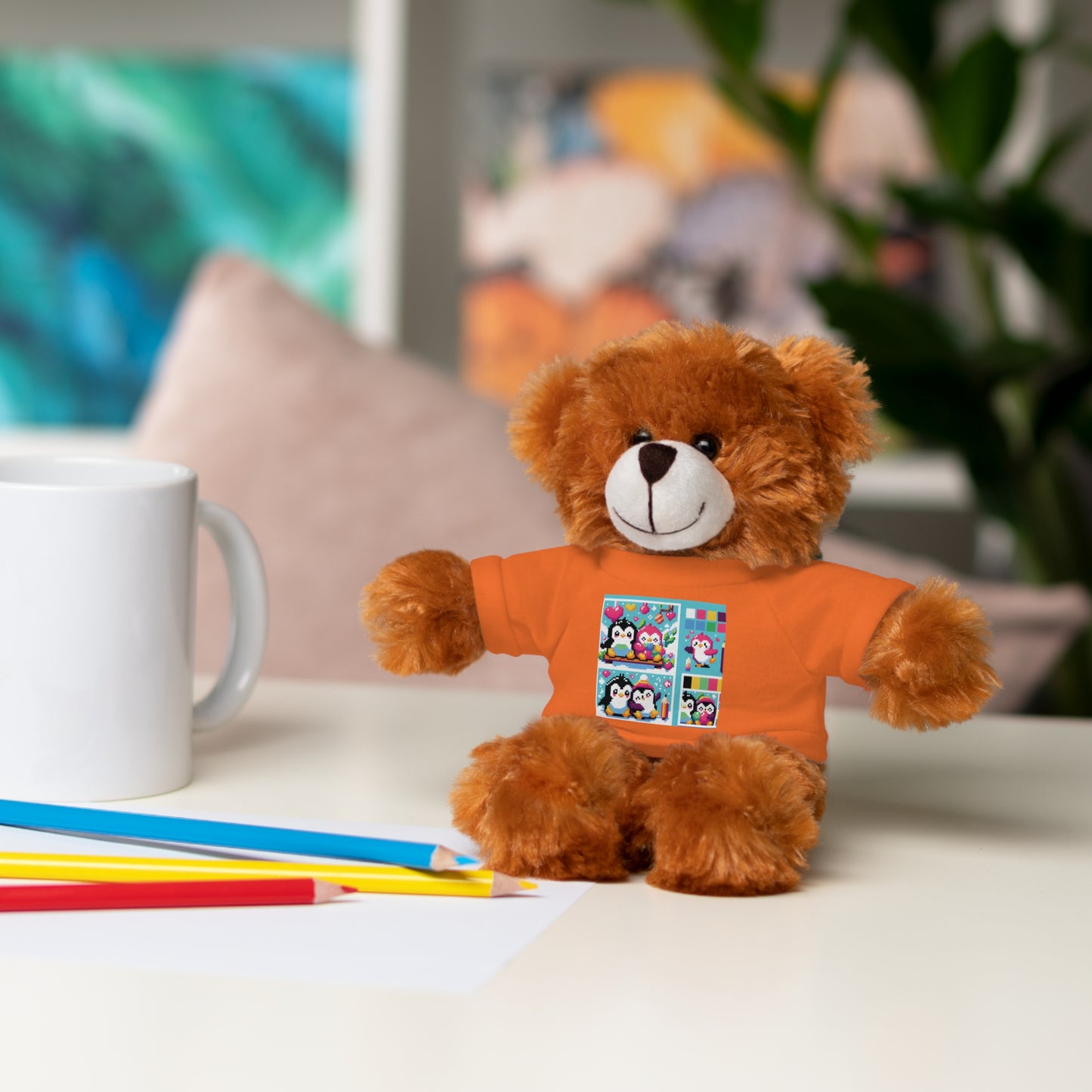 Cute Stuffed Animal with Custom Tee - Perfect Gift for Kids!