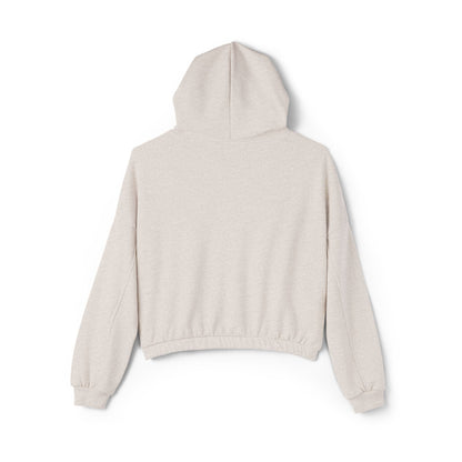 Women&#039;s Cinched Bottom Hoodie with Graphic Art - Stylish and Cozy