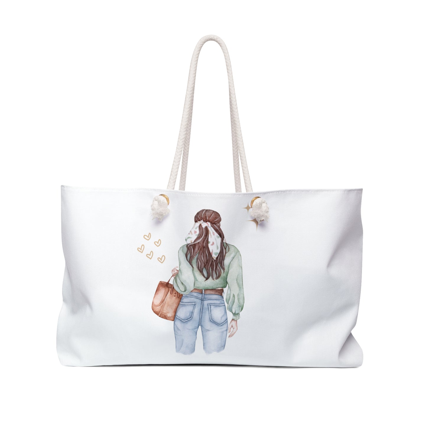 Chic Weekender Bag with Heart Design - Perfect for Travel & Everyday Use