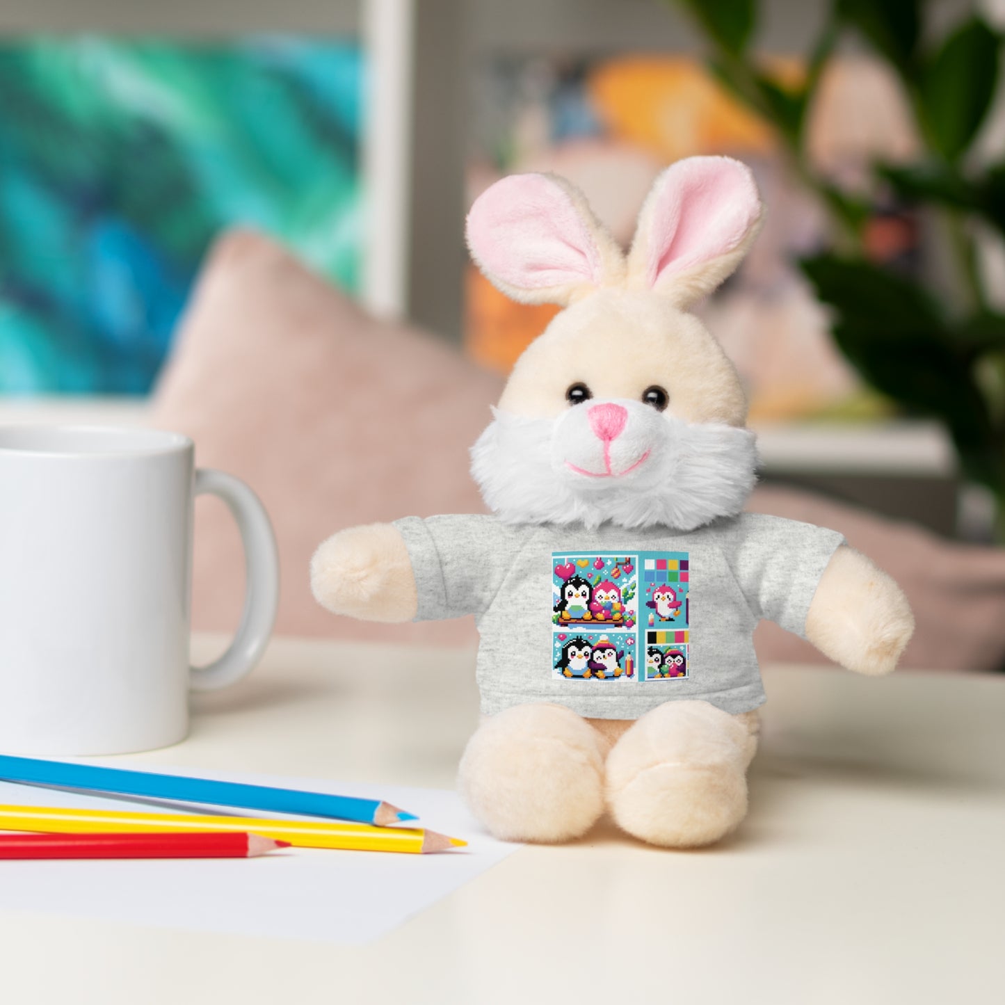 Cute Stuffed Animal with Custom Tee - Perfect Gift for Kids!