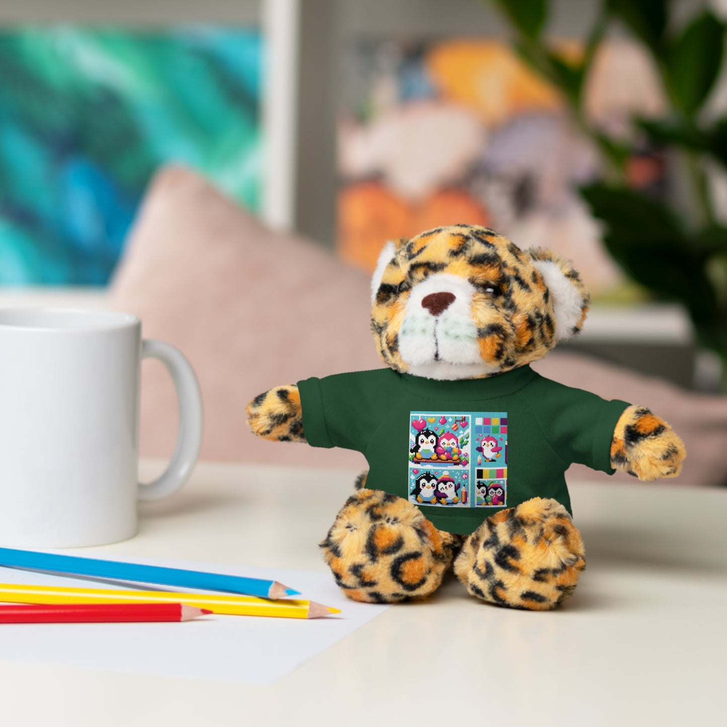 Cute Stuffed Animal with Custom Tee - Perfect Gift for Kids!