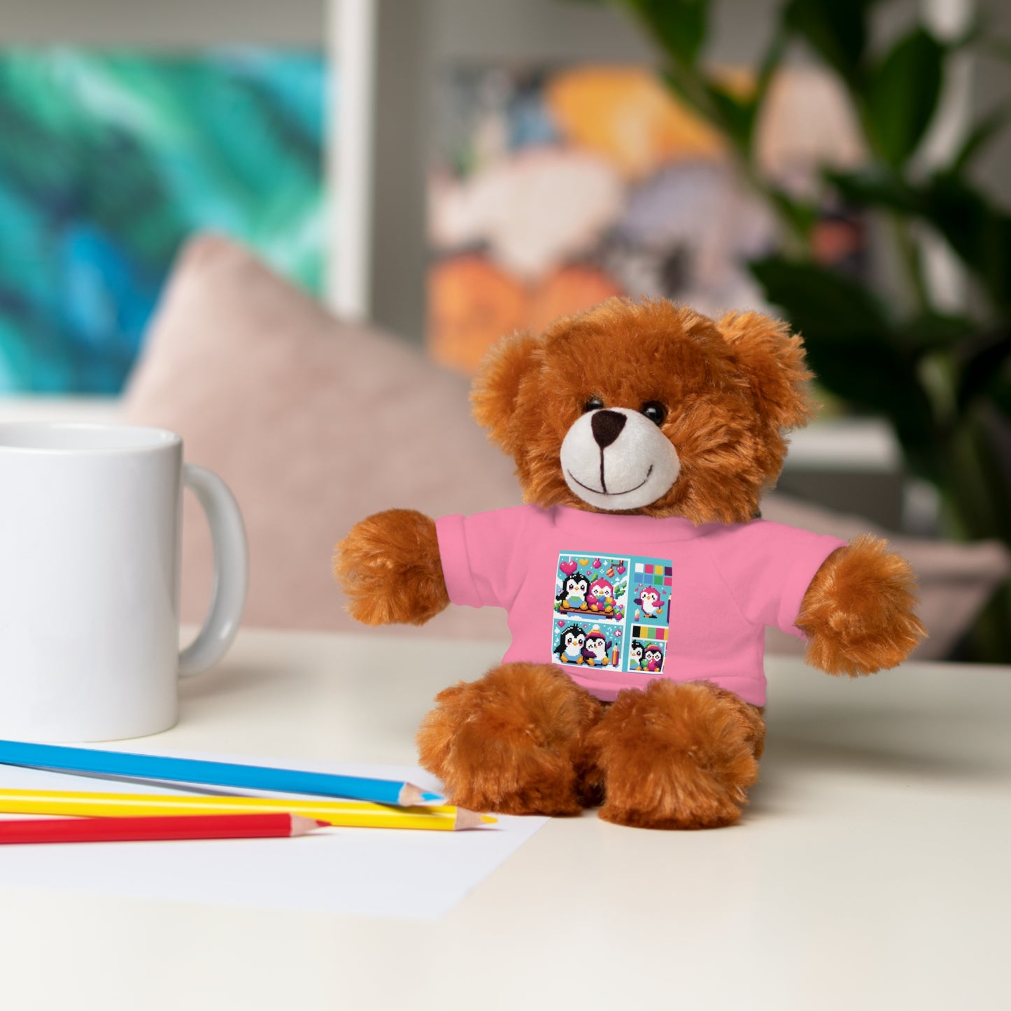 Cute Stuffed Animal with Custom Tee - Perfect Gift for Kids!