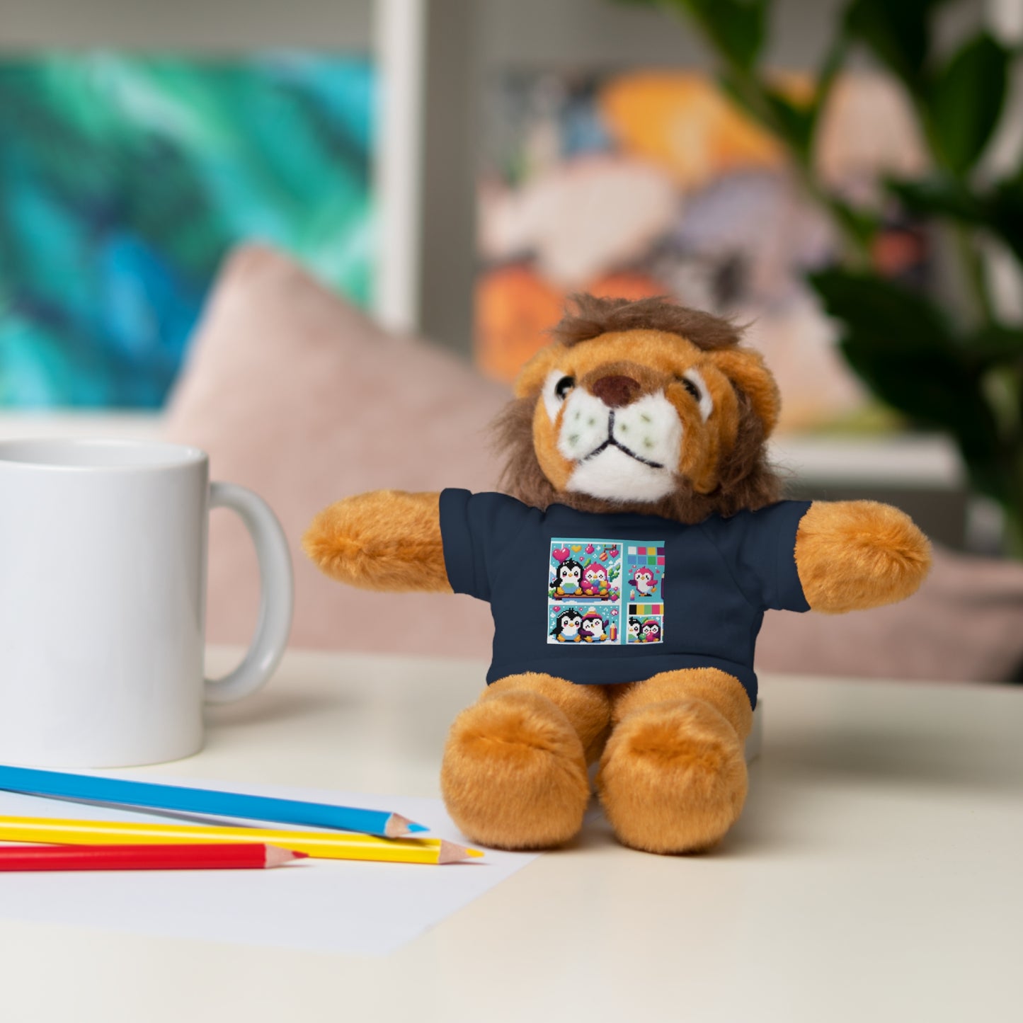 Cute Stuffed Animal with Custom Tee - Perfect Gift for Kids!