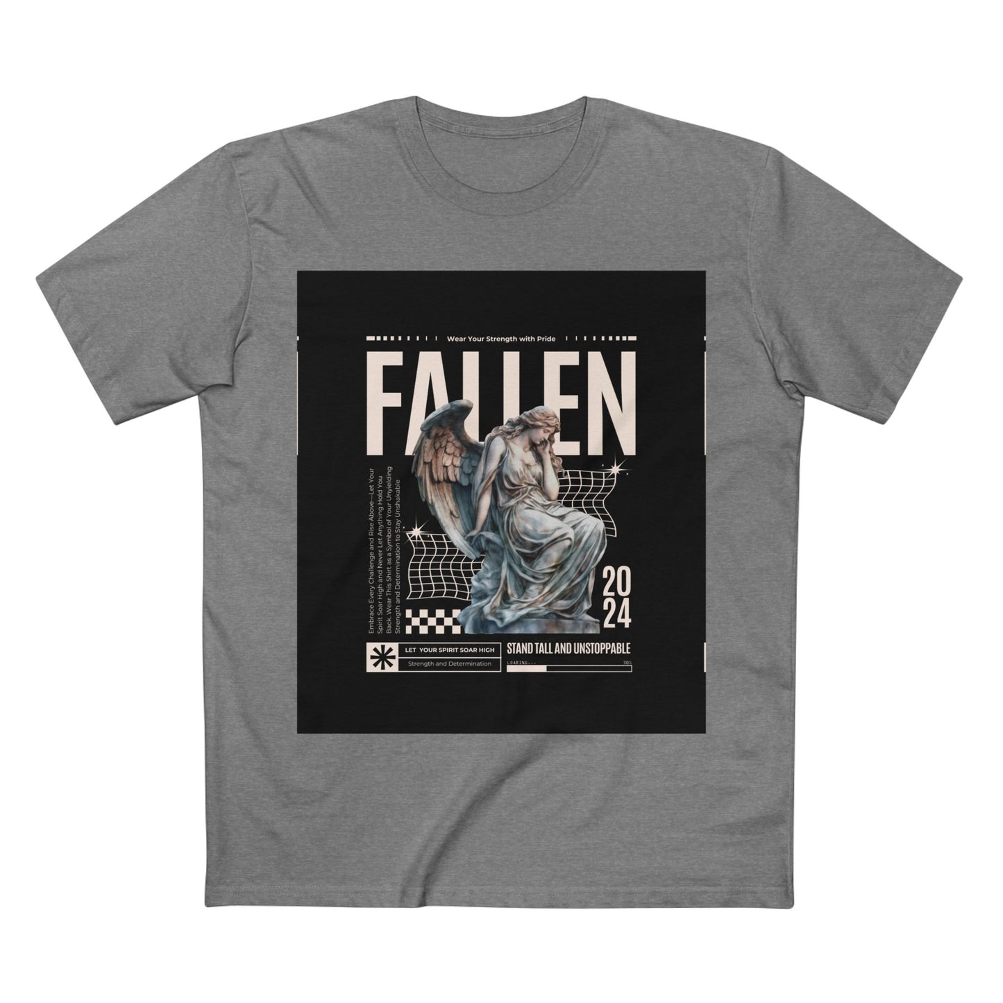 Fallen Angel Graphic Tee | Stand Tall and Unstoppable | Aesthetic T-Shirt for Art Lovers