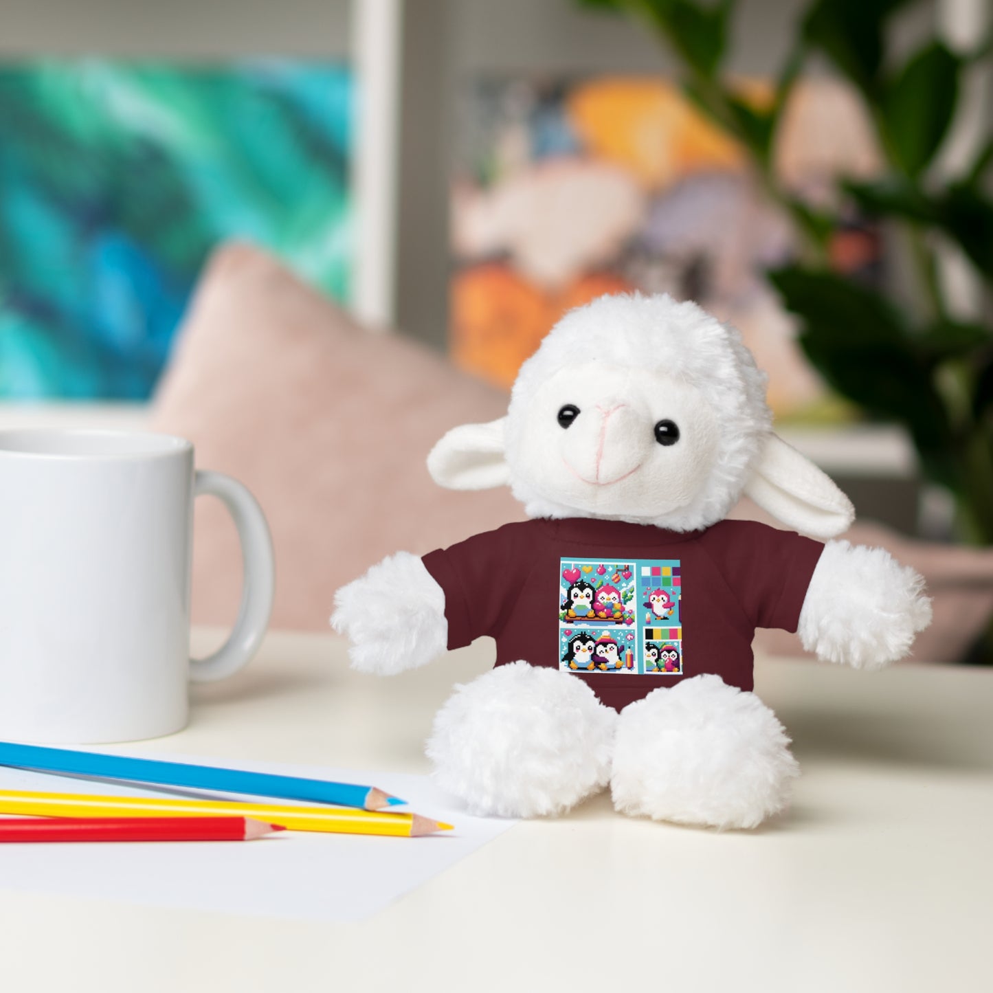 Cute Stuffed Animal with Custom Tee - Perfect Gift for Kids!