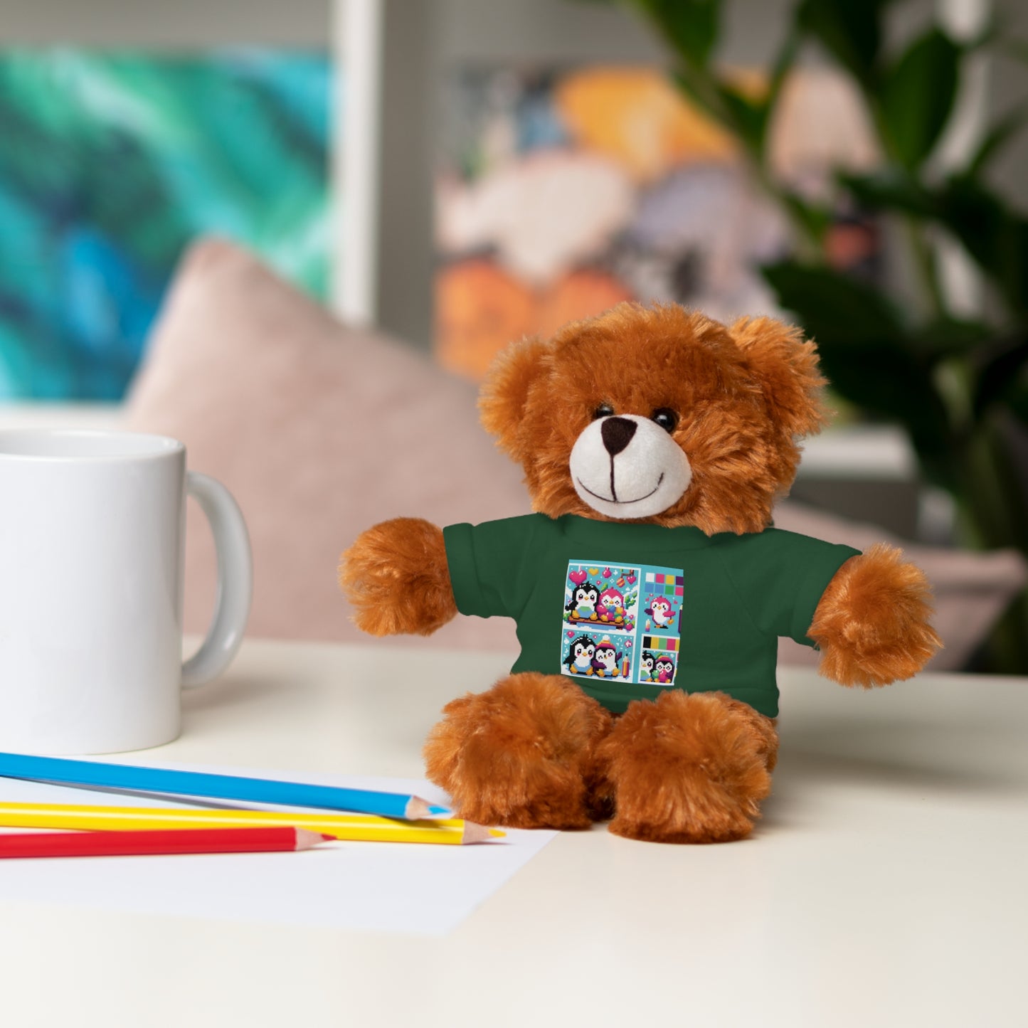 Cute Stuffed Animal with Custom Tee - Perfect Gift for Kids!