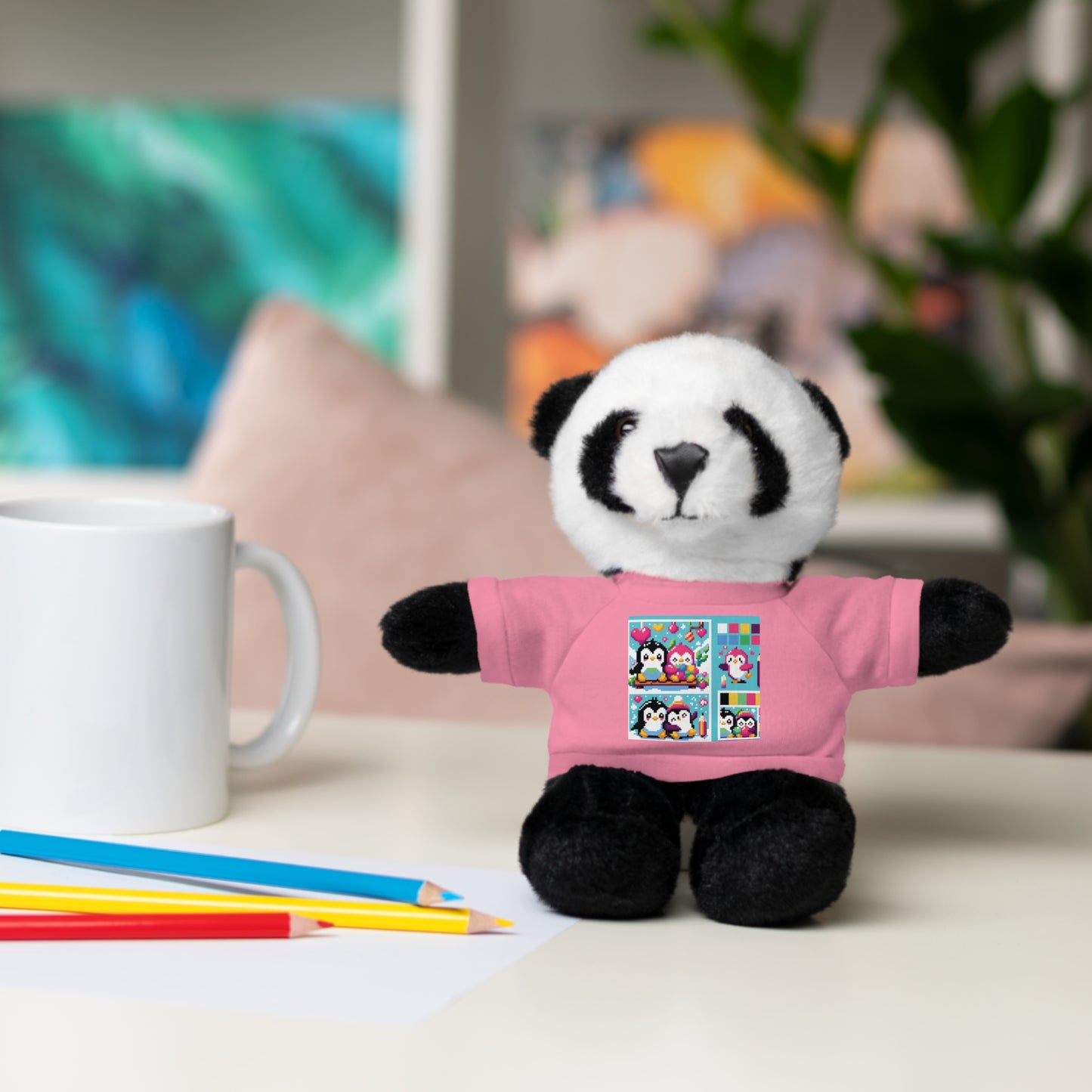 Cute Stuffed Animal with Custom Tee - Perfect Gift for Kids!
