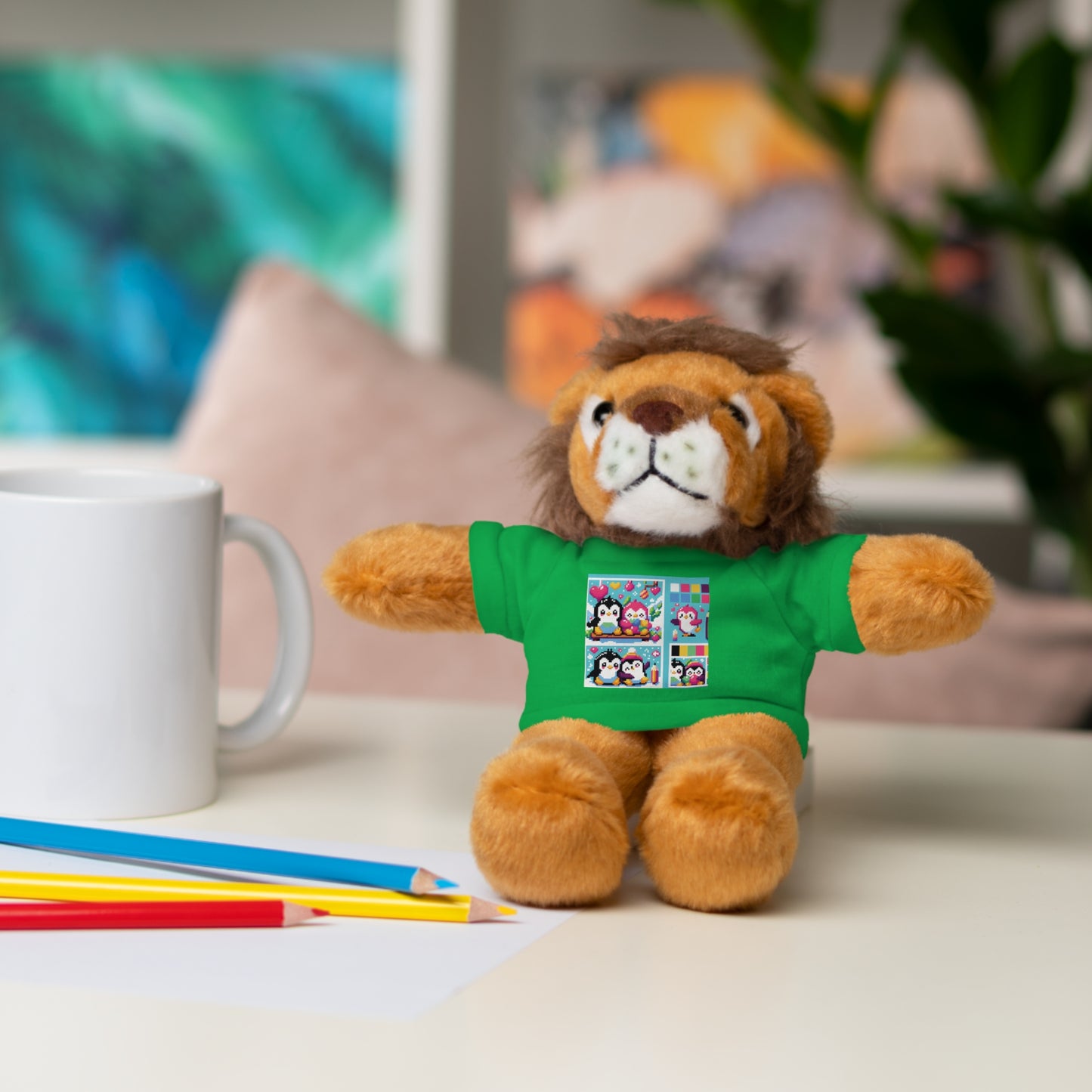Cute Stuffed Animal with Custom Tee - Perfect Gift for Kids!