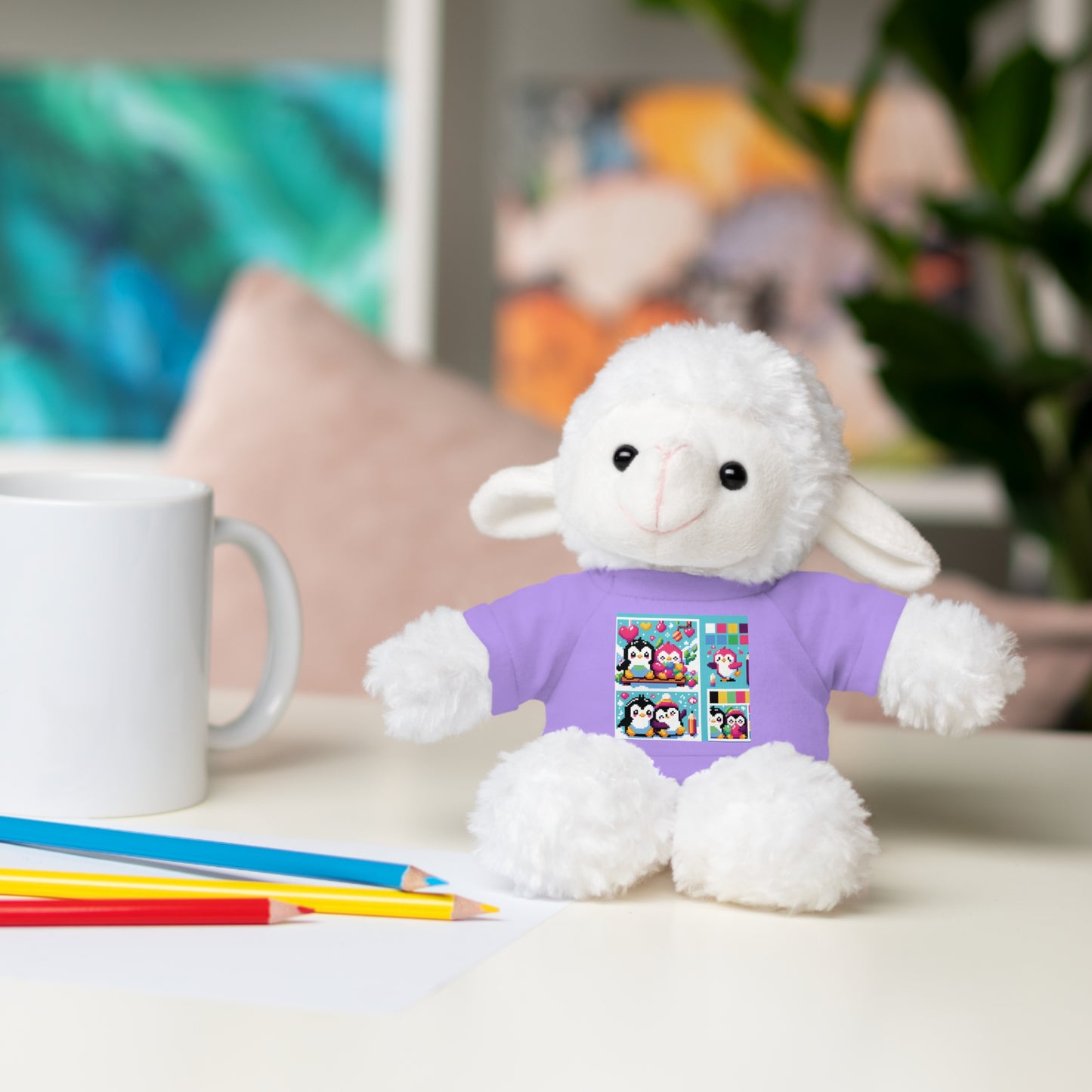 Cute Stuffed Animal with Custom Tee - Perfect Gift for Kids!
