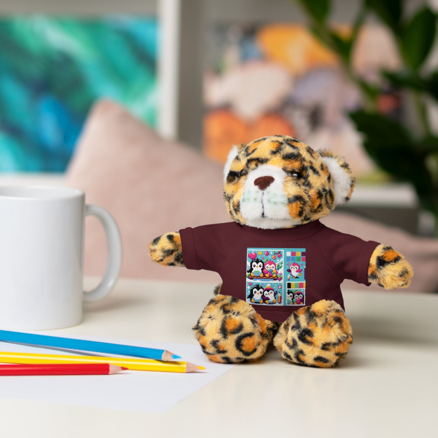 Cute Stuffed Animal with Custom Tee - Perfect Gift for Kids!