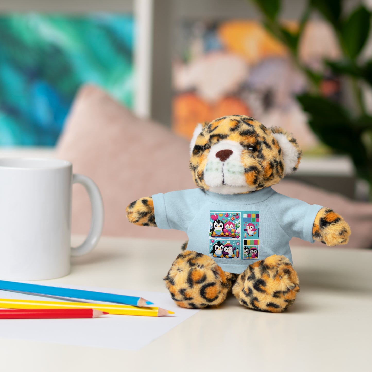Cute Stuffed Animal with Custom Tee - Perfect Gift for Kids!