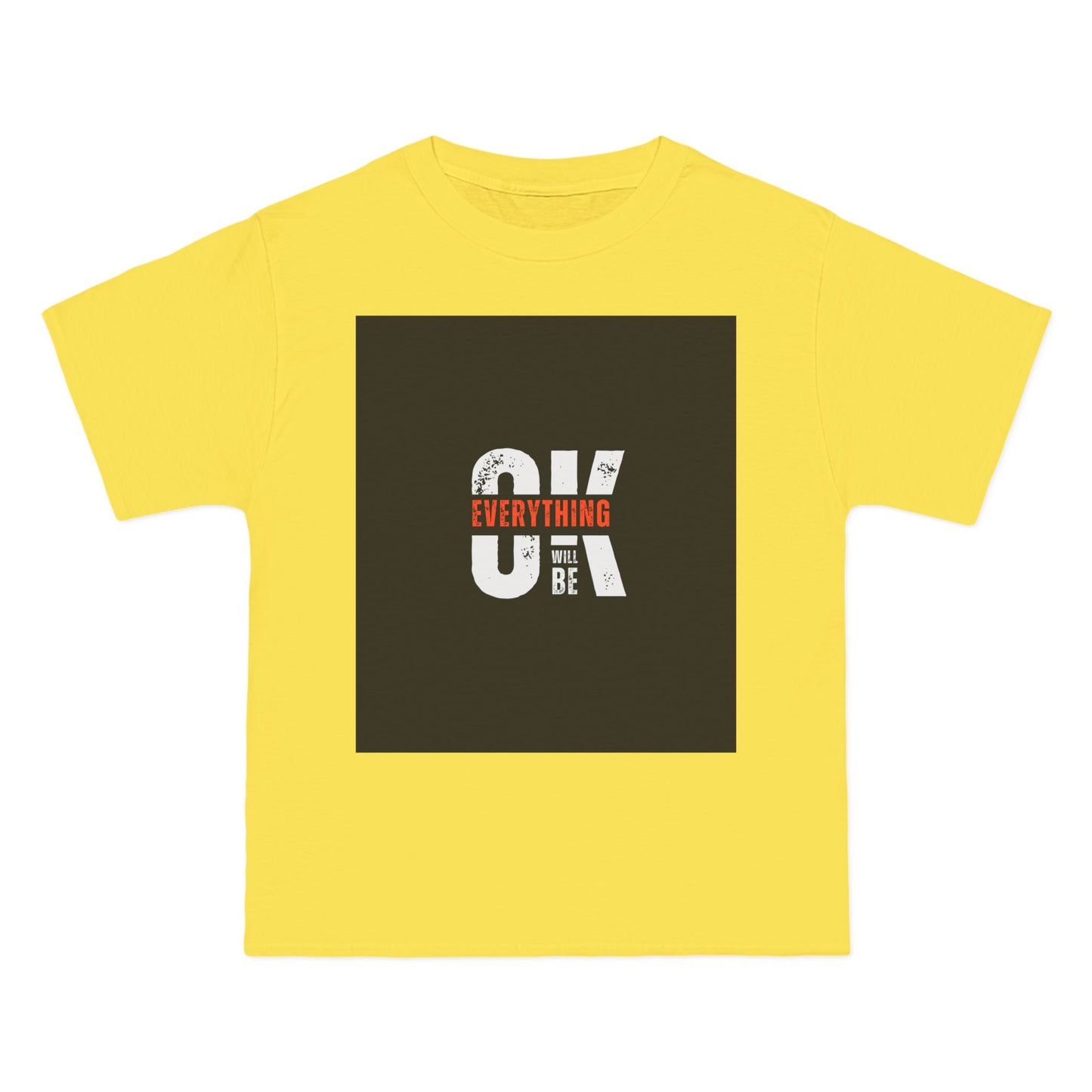 Everything Will Be OK Short-Sleeve T-Shirt - Positive Vibe Apparel for Casual Days, Motivational Gift, Self-Care Reminder, Everyday Comfort