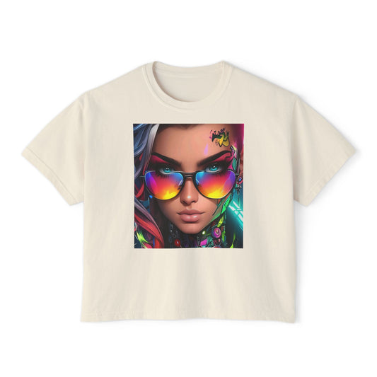 Women's Boxy Tee Cute Girl