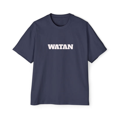 Men's Heavy Oversized Tee with Artistic Mosque Design - Casual Streetwear for Art Lovers