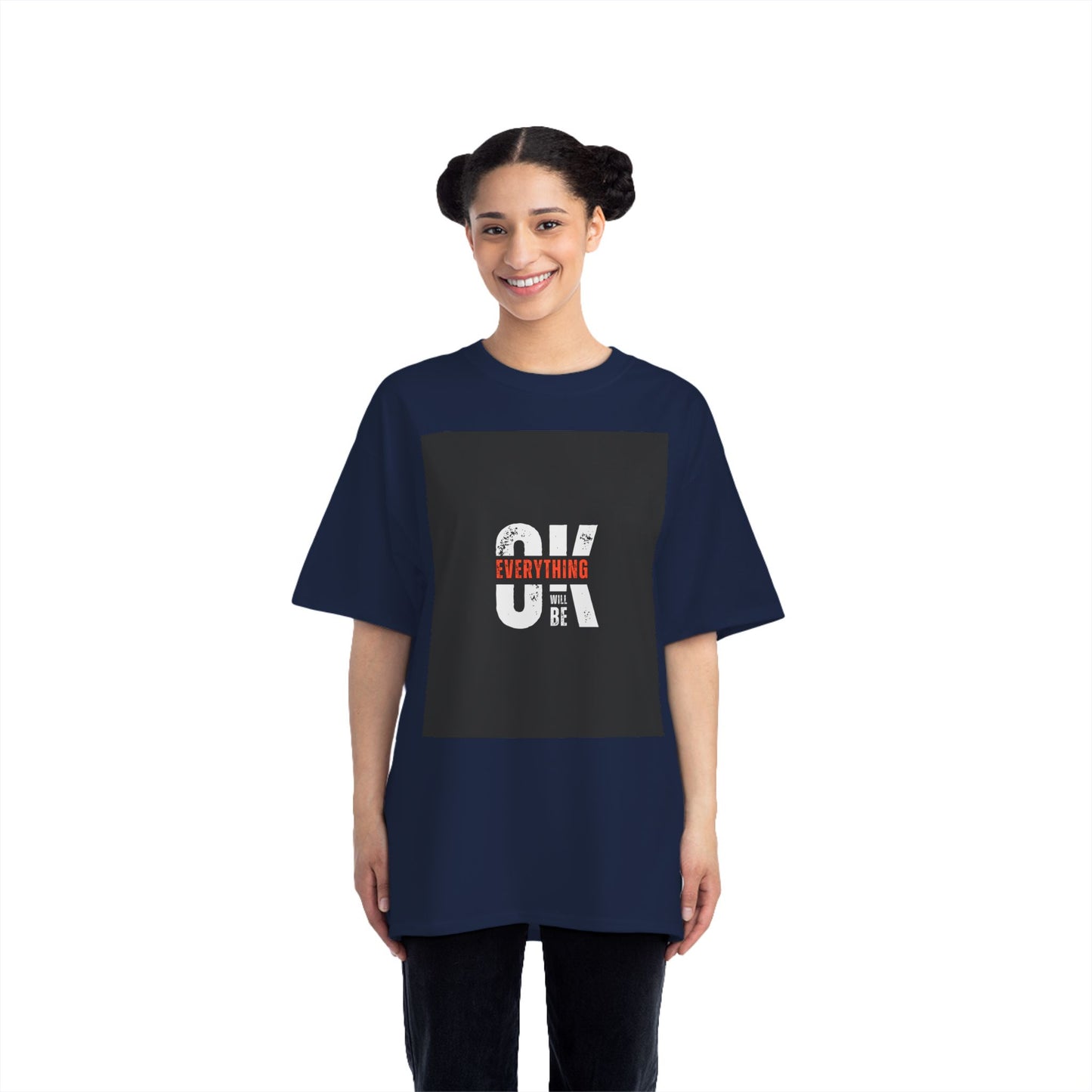 Everything Will Be OK Short-Sleeve T-Shirt - Positive Vibe Apparel for Casual Days, Motivational Gift, Self-Care Reminder, Everyday Comfort