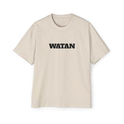 Men's Heavy Oversized Tee - Travel Inspired Graphic T-Shirt with Watan Design