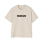Men's Heavy Oversized Tee - Travel Inspired Graphic T-Shirt with Watan Design