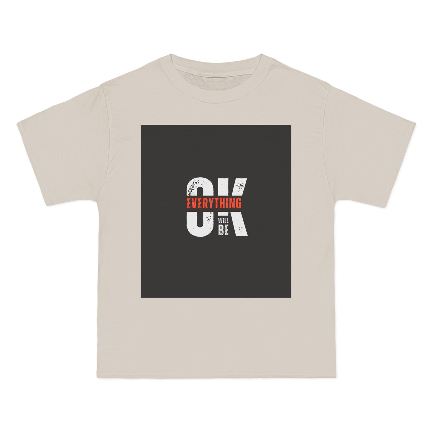 Everything Will Be OK Short-Sleeve T-Shirt - Positive Vibe Apparel for Casual Days, Motivational Gift, Self-Care Reminder, Everyday Comfort