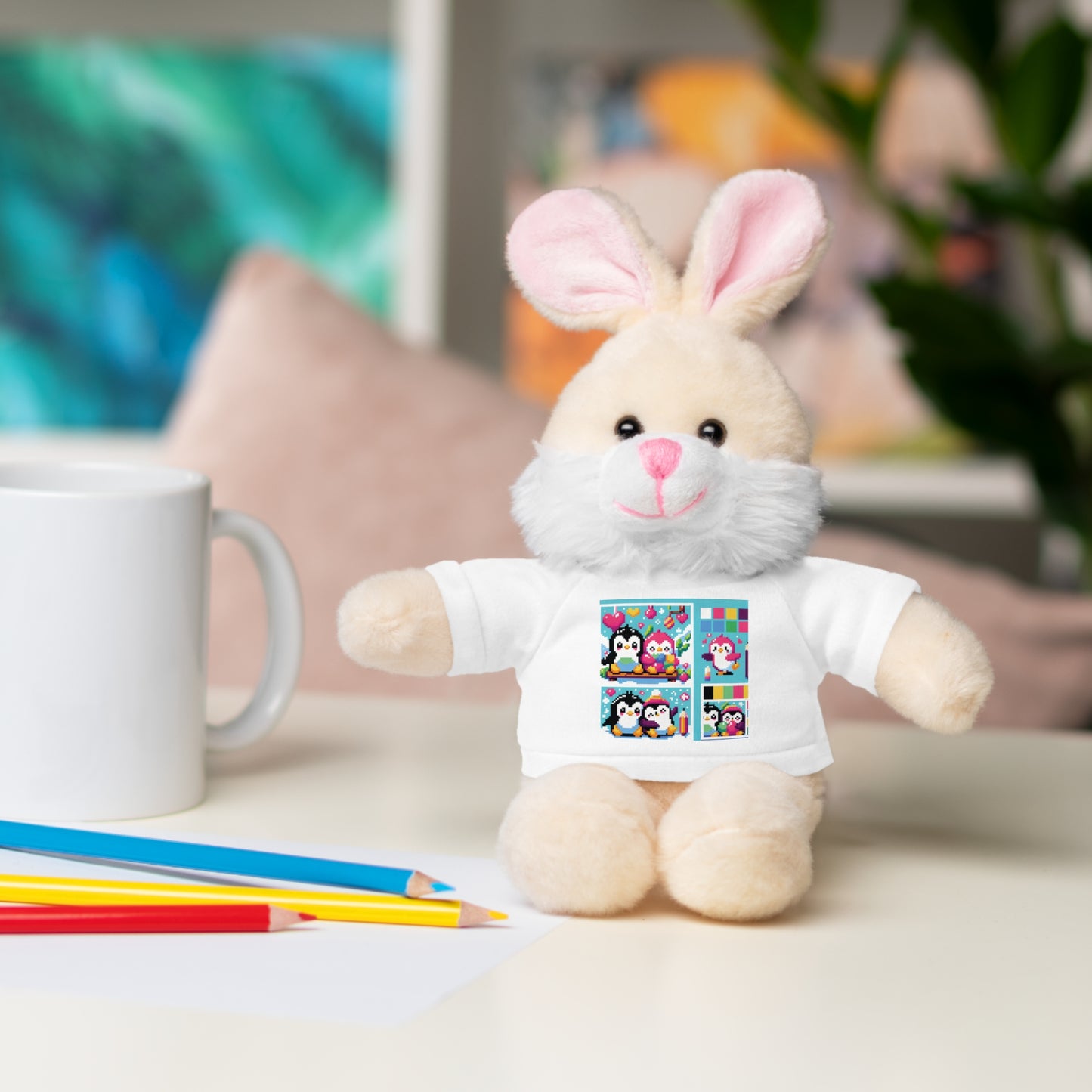 Cute Stuffed Animal with Custom Tee - Perfect Gift for Kids!