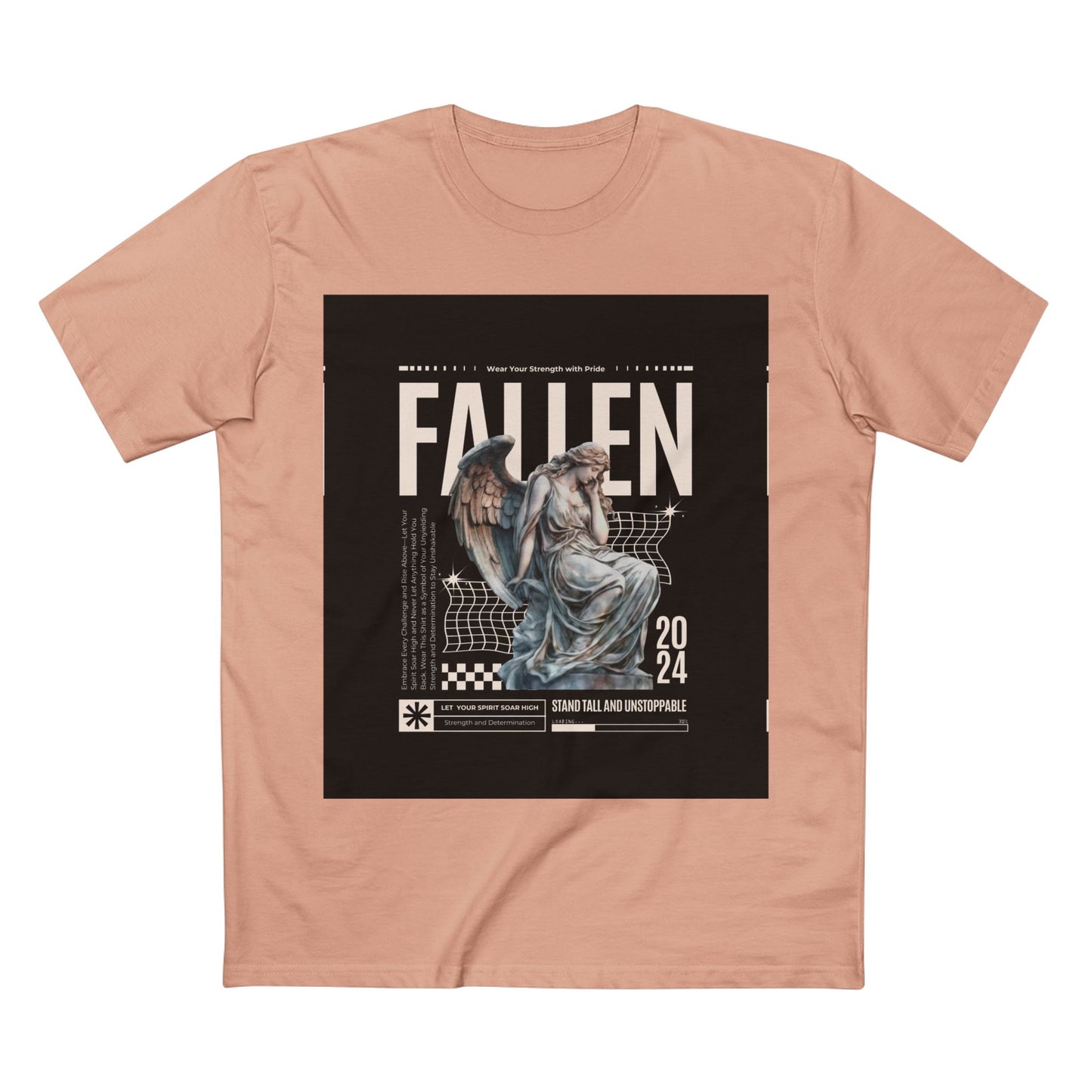 Fallen Angel Graphic Tee | Stand Tall and Unstoppable | Aesthetic T-Shirt for Art Lovers