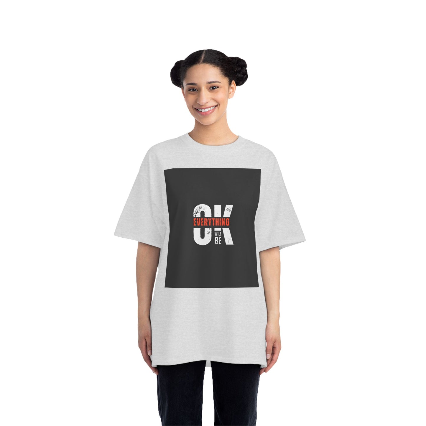 Everything Will Be OK Short-Sleeve T-Shirt - Positive Vibe Apparel for Casual Days, Motivational Gift, Self-Care Reminder, Everyday Comfort