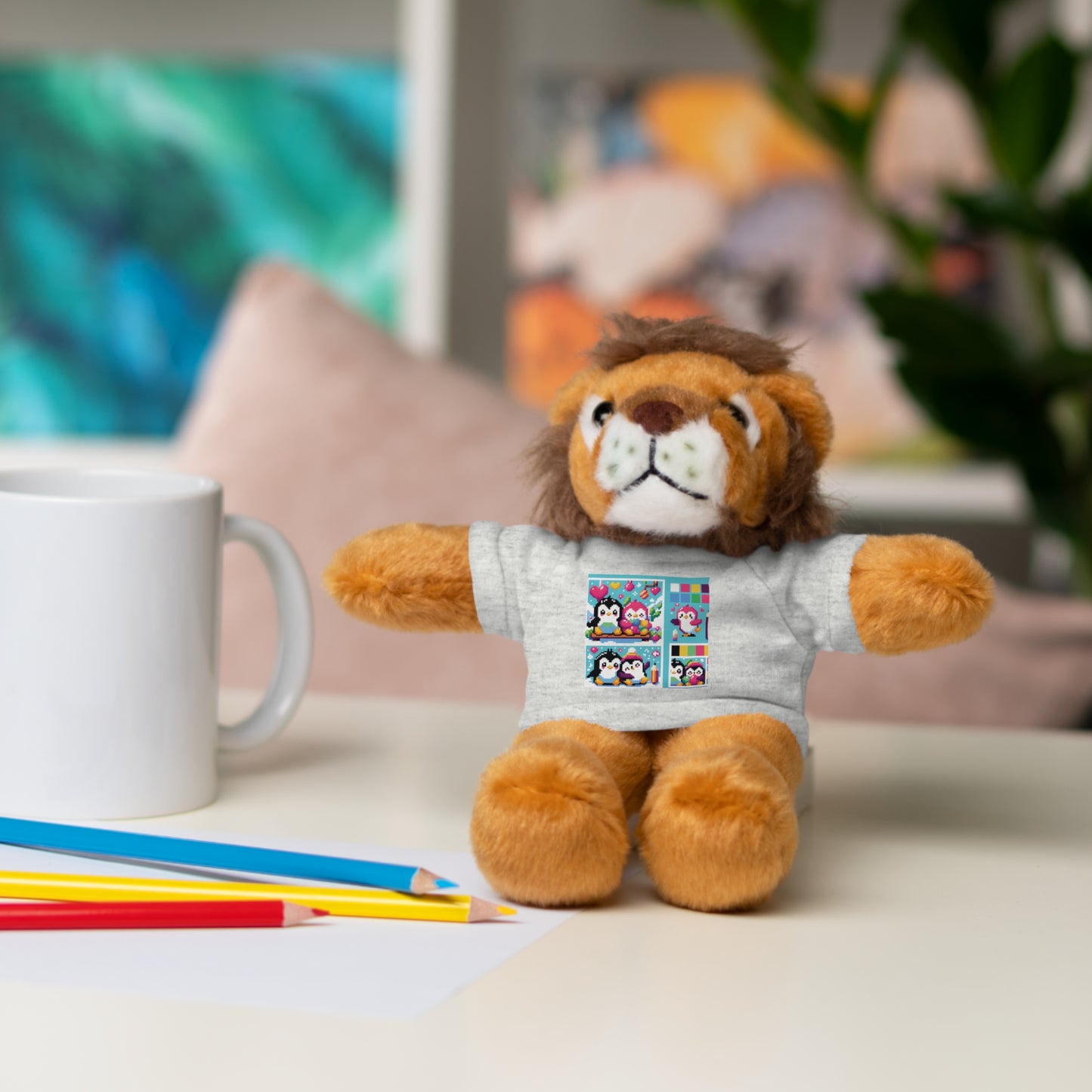 Cute Stuffed Animal with Custom Tee - Perfect Gift for Kids!