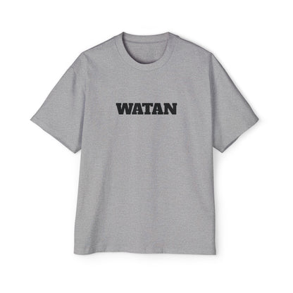 Men's Heavy Oversized Tee - Travel Inspired Graphic T-Shirt with Watan Design