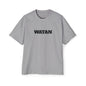 Men's Heavy Oversized Tee - Travel Inspired Graphic T-Shirt with Watan Design
