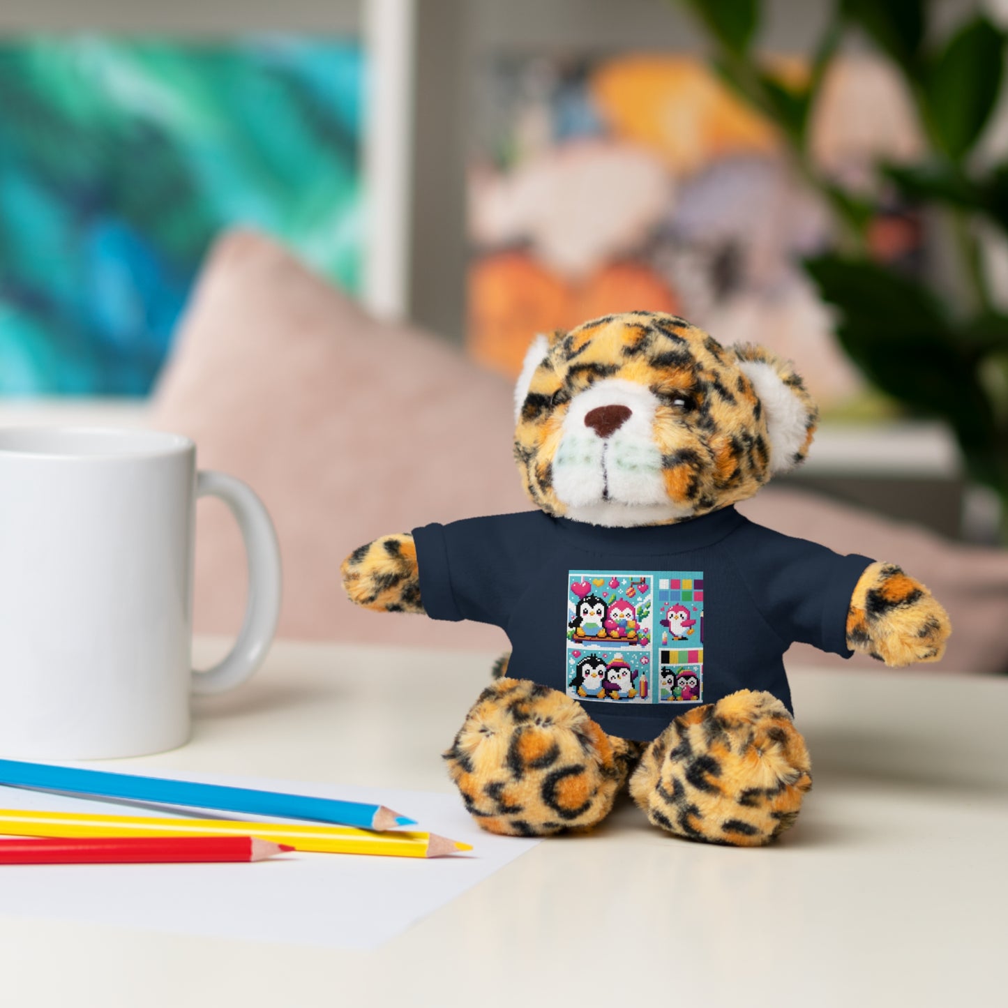 Cute Stuffed Animal with Custom Tee - Perfect Gift for Kids!
