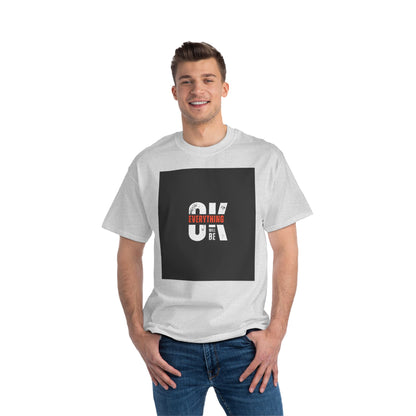 Everything Will Be OK Short-Sleeve T-Shirt - Positive Vibe Apparel for Casual Days, Motivational Gift, Self-Care Reminder, Everyday Comfort