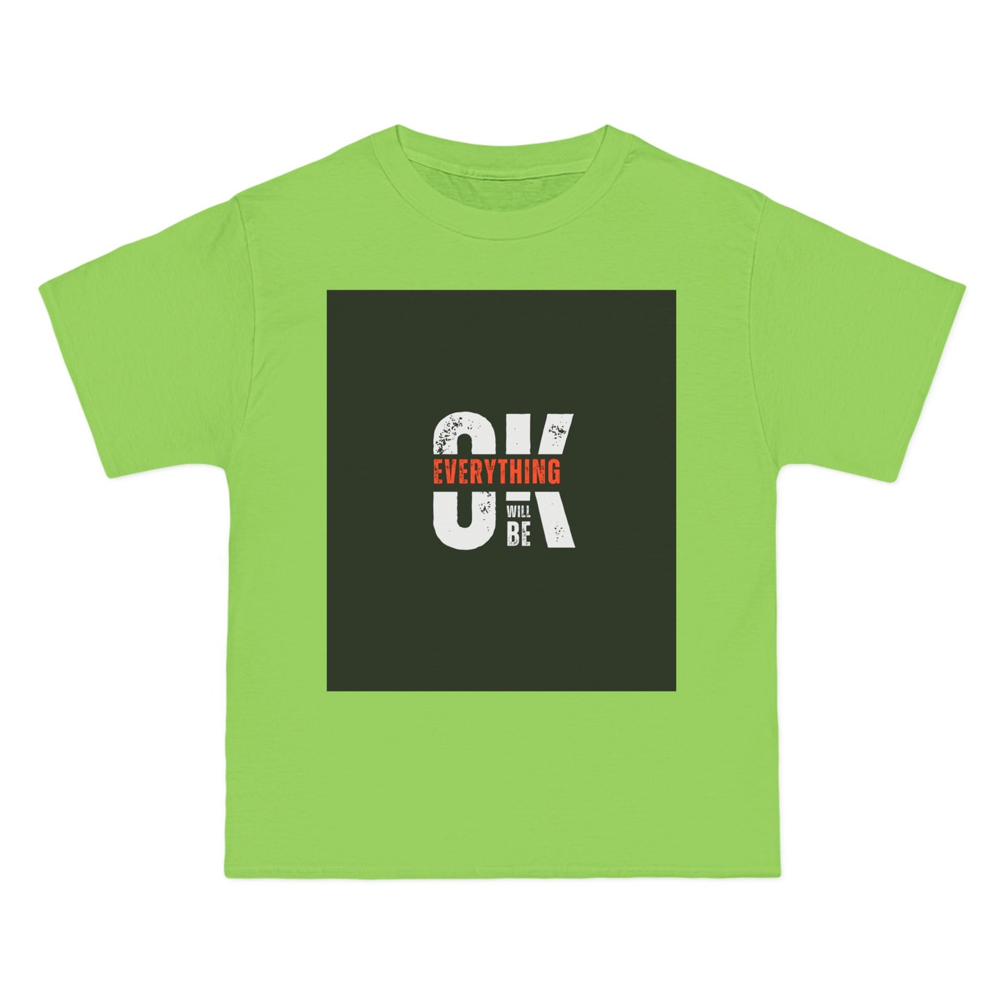 Everything Will Be OK Short-Sleeve T-Shirt - Positive Vibe Apparel for Casual Days, Motivational Gift, Self-Care Reminder, Everyday Comfort