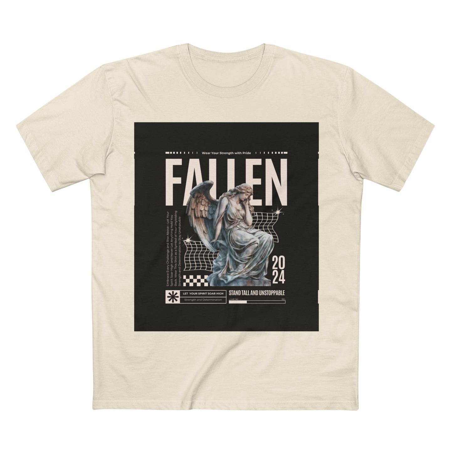 Fallen Angel Graphic Tee | Stand Tall and Unstoppable | Aesthetic T-Shirt for Art Lovers