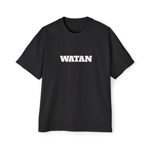 Men's Heavy Oversized Tee with Artistic Mosque Design - Casual Streetwear for Art Lovers